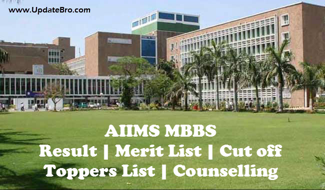 aiims mbbs result merit list cut off marks toppers